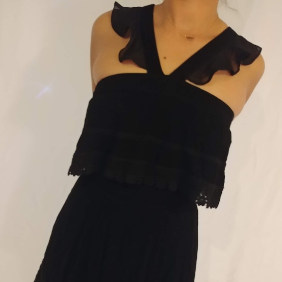 Anthropologie Dresses & Skirts - Athropologie Intu Dress Black Sleeveless Ruffle